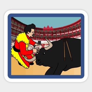 Arena Bullfight Torero Bull Sticker